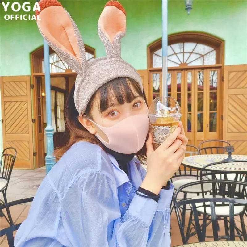 Disney Zootopia Judy Nick Wash Face Hair Holder Hairbands Soft Animal Ears Headband Women Girls Turban Fashion Hair Accessories animal ears headband
