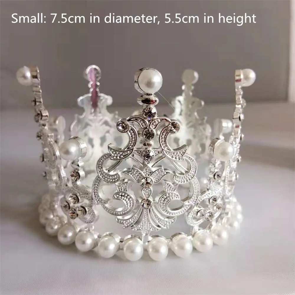 Royal Topper Per Torta A Forma Di Corona In Metallo Oro - 20x20x21 Cm, Decorazione Per Feste E Compleanni - 2