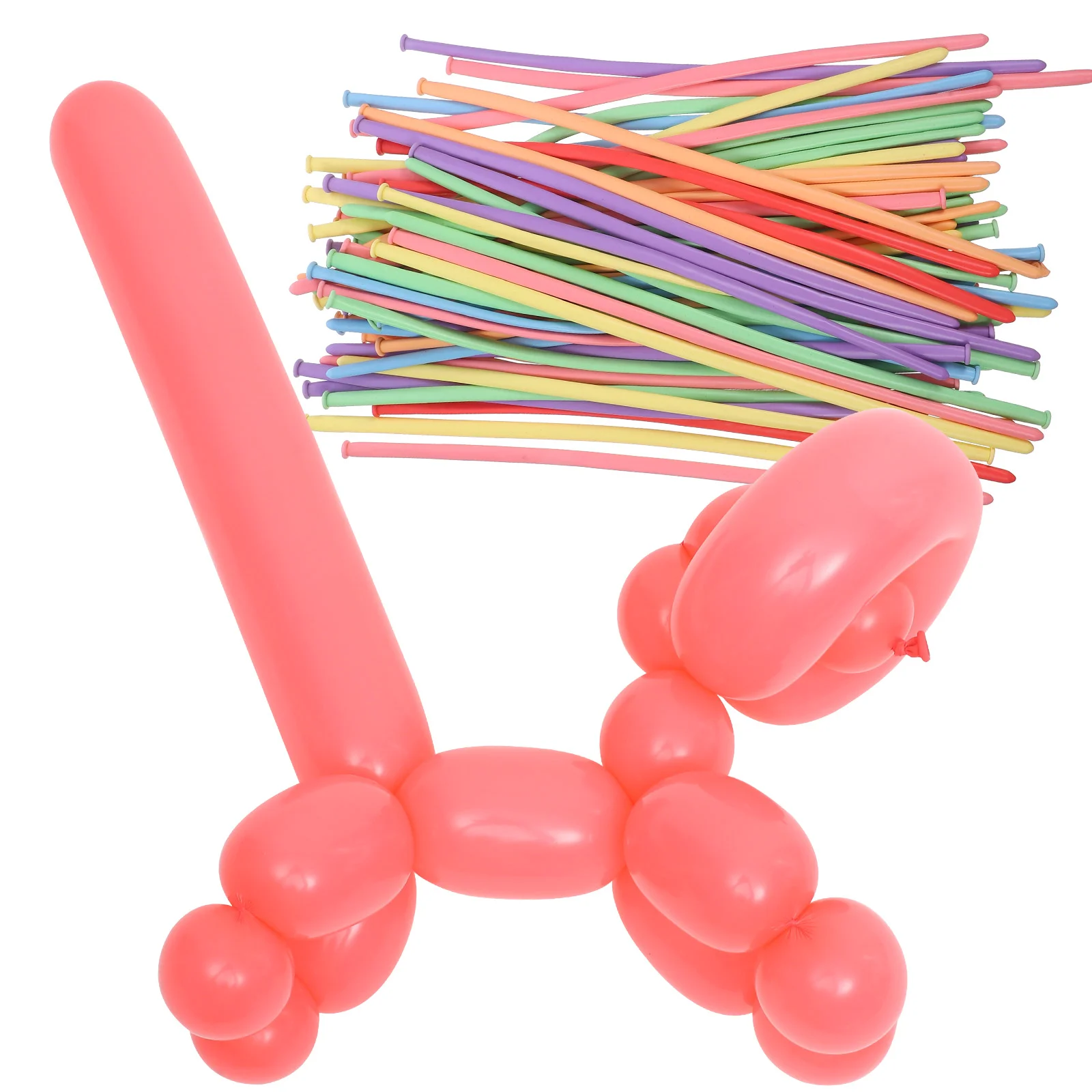 

100 Pcs Balloons Birthday Party Decoration Bouquet Weaving DIY Thickened 260 Long Strip Twisting Decorate Latex Wedding