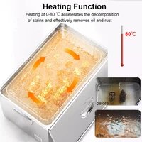 Ultrasonic Cleaner Ultrasound Cleaning Machine With Heated Washing 6L 10L Professional Home Commercial Ultrasonic Cleaner 4