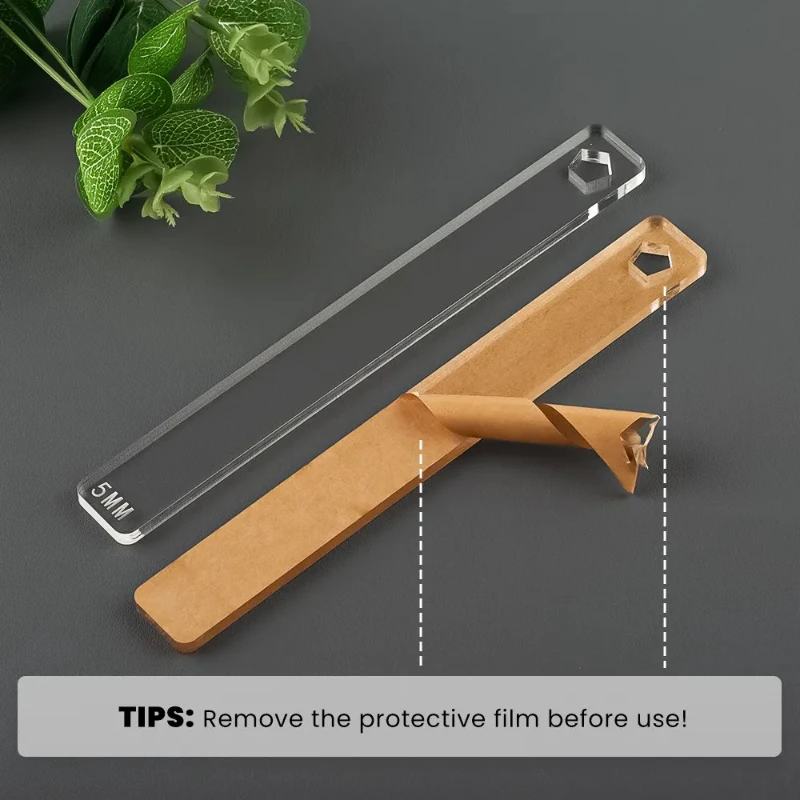 Acrylic Pottery Thickness Balance Rule Tool Set for DIY Clay Rolling