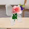 Acrylic Butterfly Vase Photo Frame Vase Transparent Stylish Decorative Butterfly-Shaped Single Flowers Vase for Office Home 5