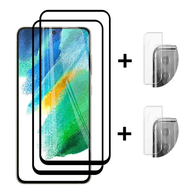 6 in 1 Tempered Glass For Samsung Galaxy S21 FE 5G Cover Screen Protector  Film For Samsung S21FE 5G S21FE5G Protective Glass