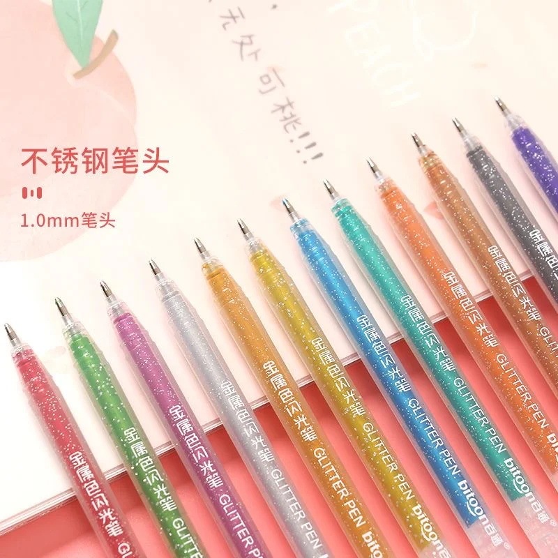 Gel Pen Set Glitter Gel Pens For School Office Adult Coloring Book Journals  Drawing Doodling Art Markers Promotion Pen - AliExpress