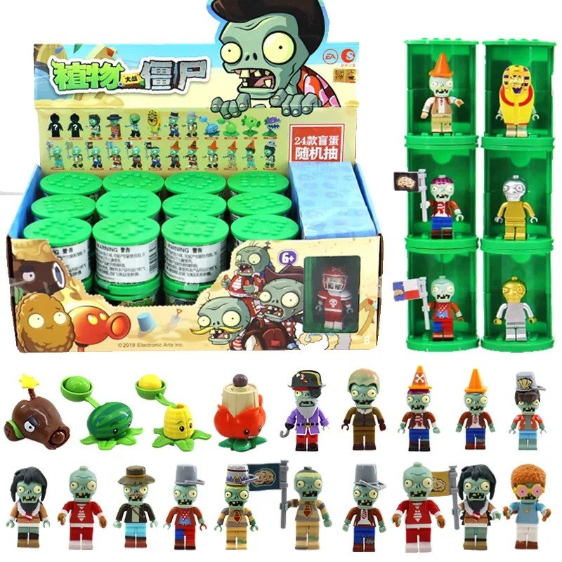 Anime Plants VS Zombies Building Block Toys PVZ Dolls Assembly Figure for Children's Birthday Christmas Gift