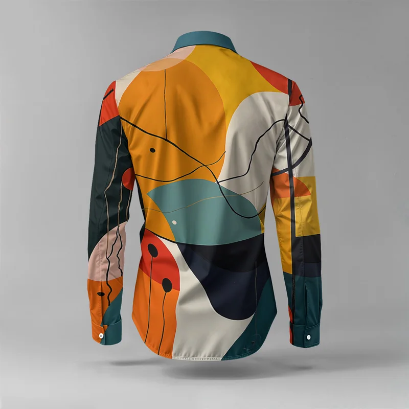 2025 Spring Summer Men Shirt Set Brand Print Fashion Simple Two Piece Set Mens Luxury Lightweight Party Long Sleeves Suit Casual_voghion.com