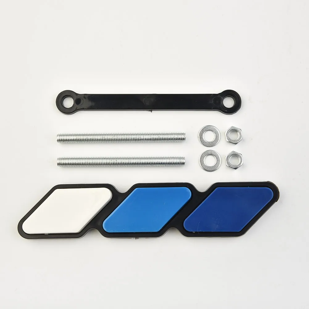 

For Toyota For Tacoma For Tundra Tri-color For Grille Badge, New, For Acrylic, Red/Blue/Black Gradient, 10x2.7cm,