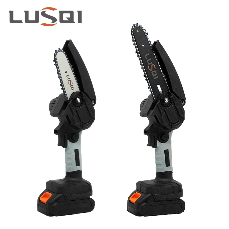 LUSQI Electric Pruning Saw Small Handheld Cordless Chainsaw 21V
