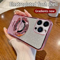 Radiant Glitter Shockproof TPU Case with Magnetic Wireless Charging Compatibility for VIVO V29E Global (Pink)