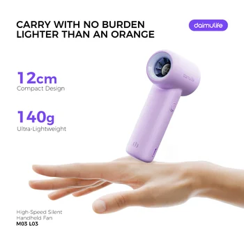 1PCS  Daimu Handheld Mini Fan New  Cooling Gadget Portable Long  Battery Life Small Mini Electric Fan Portable Handheld Mini Fan 2