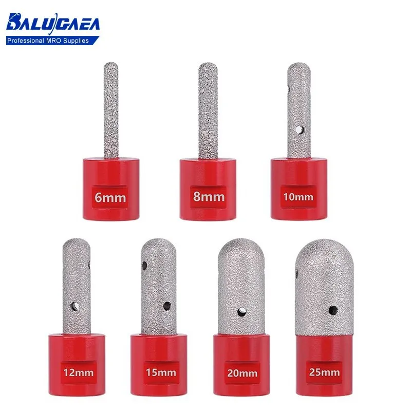 6/8/10/12/15/20/25mm Angle Grinder M14 Thread Vacuum Brazed Diamond finger Bits Ball End Mill For Marble Ceramic Tile Granite shdiatool 1pc 1​0 20 25mm m14 vacuum brazed dry diamond finger bit angle grinder milling cutter for tile granite marble ceramic