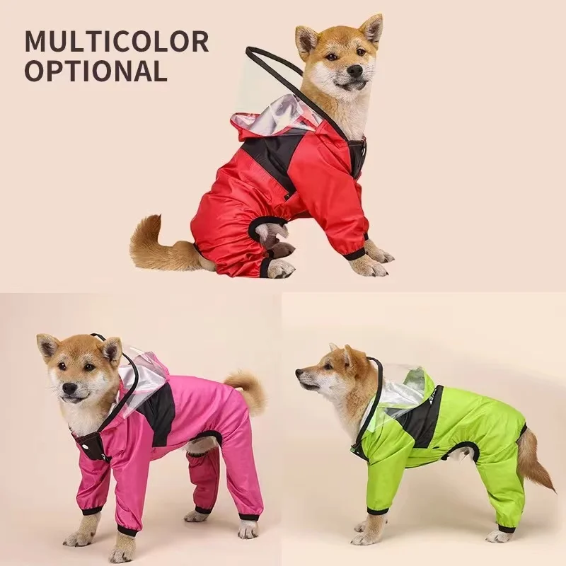 Haustier Hund Regenmantel Die Hund Gesicht Pet Kleidung Overall Wasserdicht Hund Jacke Hunde Wasserdicht Kleidung für Hunde Pet Mantel