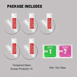 Premium Tempered Glass Screen Protector - 9H Anti - Scratch Protection Film - Polar Ignite 2 (5 Pieces)