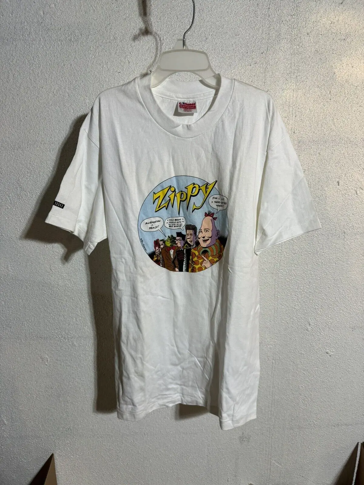 Vintage Anni '90 Zippy The Pinhead T Shirt L Bill Griffith Comic Art Grateful Dead Maniche Lunghe O Corte