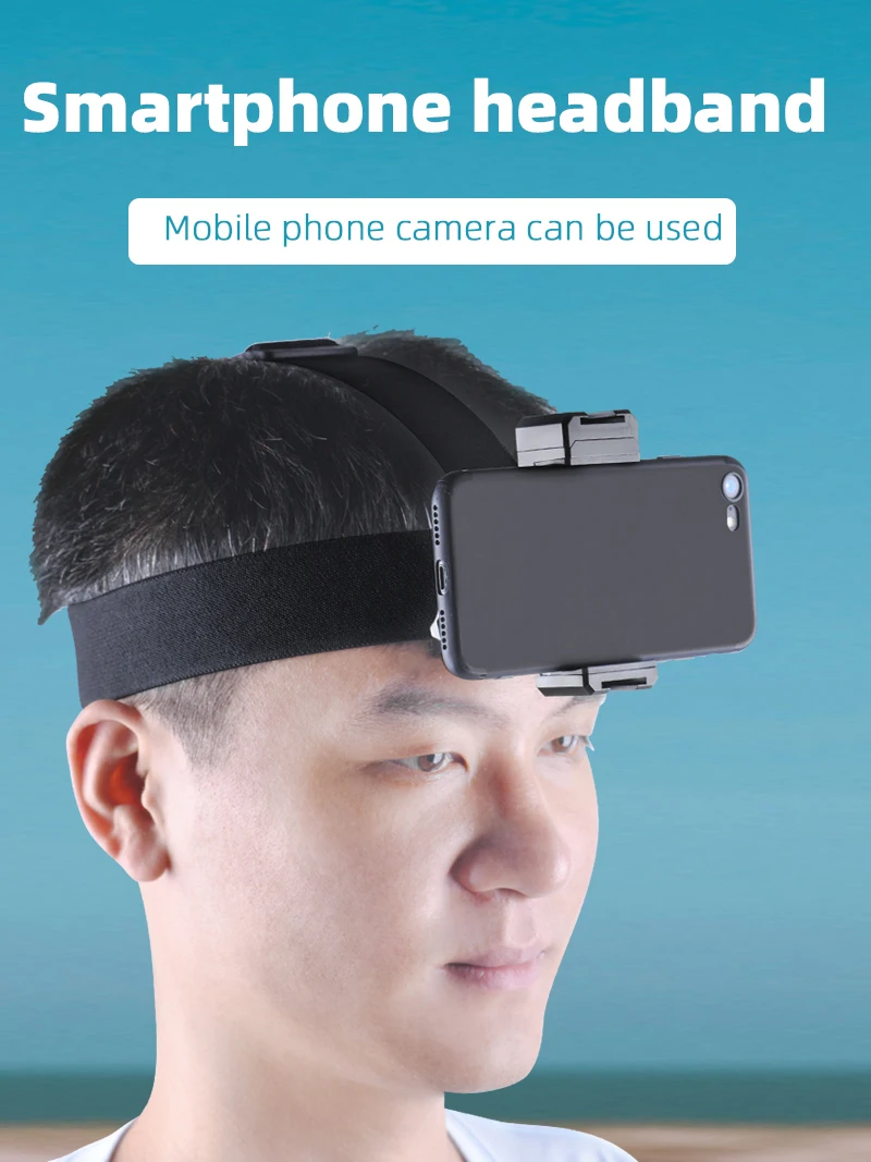 Description Picture 2 of itemHeadband Holder for Gopro Action Camera with Mount Clip Headband Holder Smartphone Mobile Phone Live Video Portable Accessories
