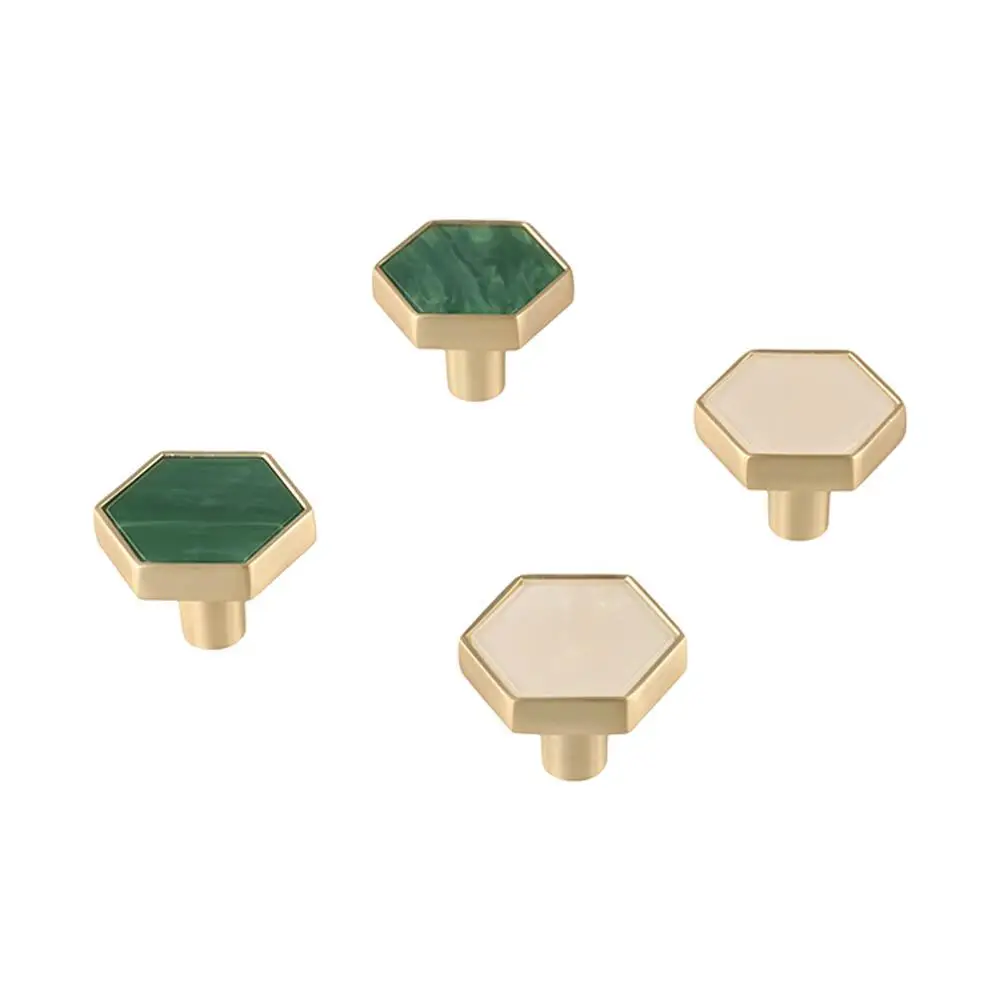 Single Hole Cabinet Knob Nordic Modern Zinc Alloy Door Pull Handles Colorful Hexagonal Drawer Knobs Dresser Kitchen Handles