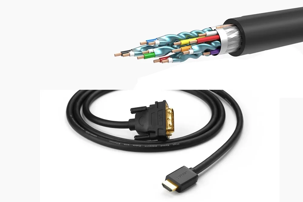 ��ǰ�� HD-DVI ����� HDMI-PC HDTV DVD LCD �� DVI 24 + 1 ���̺� ���� ����� Ǯ HD 4K 1080P ȣȯ