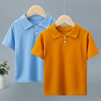 1/3 Pack enfants couleur unie POLO garçon beau mode T-shirt revers confortable demi manches fille Joker manches courtes 4