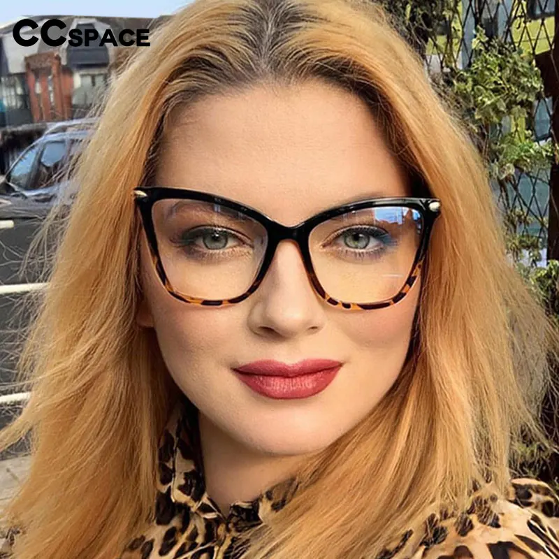 45077 Lady Cat Eye Glasses Frames For Women Sexy Oversized Metal Frame ...