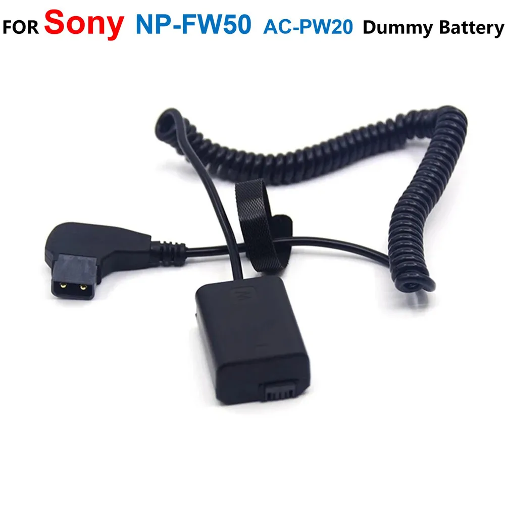 

D-TAP DTap To NP-FW50 Dummy Battery AC-PW20 DC Coupler For Sony A7R SLT A65 A77 A6000 A6300 A6500 A7000 NEX5 NEX6 NEX7 ZV-E10