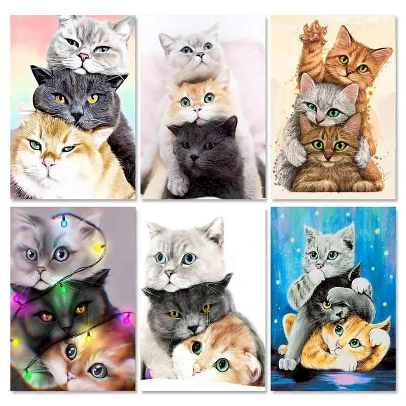 GATYZTORY Paint by Numbers Kit for Adults Beginner Cat Picture Oil Paint  Coloring By Numbers On Canvas Wall Art Unique Gift - AliExpress