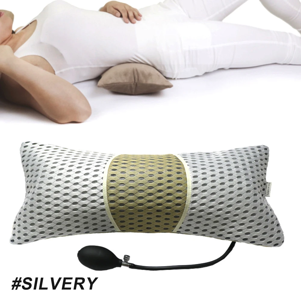 Almohada Cilíndrica 12cm Almohada Lumbar Inflable Soporte Para