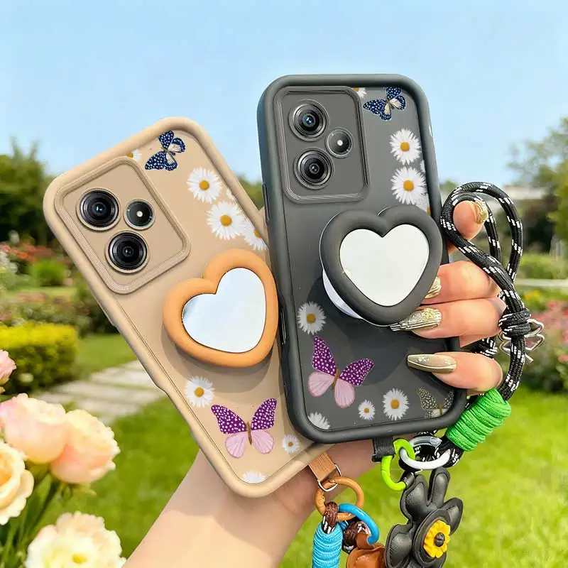 Colorful Butterfly Phone Case Set with Lanyard and Craft Embellishments