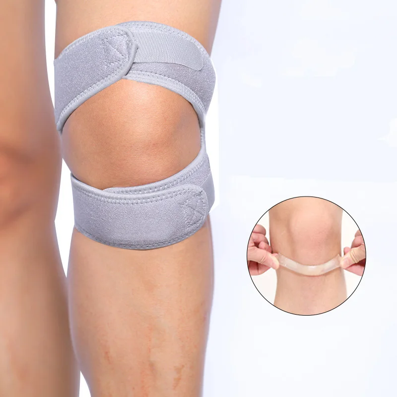 

1 Pcs Unisex Adjustable Sports Silicone Patella Band Protection Patella Running Climbing Breathable Knee Protection Fitness