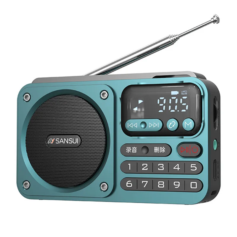 SanSui F22 Radio FM przenośny głośnik HiFi cyfrowy multimedialny głośnik muzyczny odkryty Camping bezprzewodowy głośnik Bluetooth