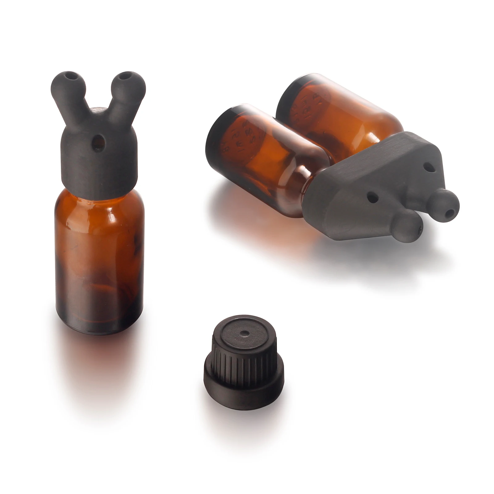 Leakproof Aroma Essential oil Inhaler Cap Black.Double and Sole