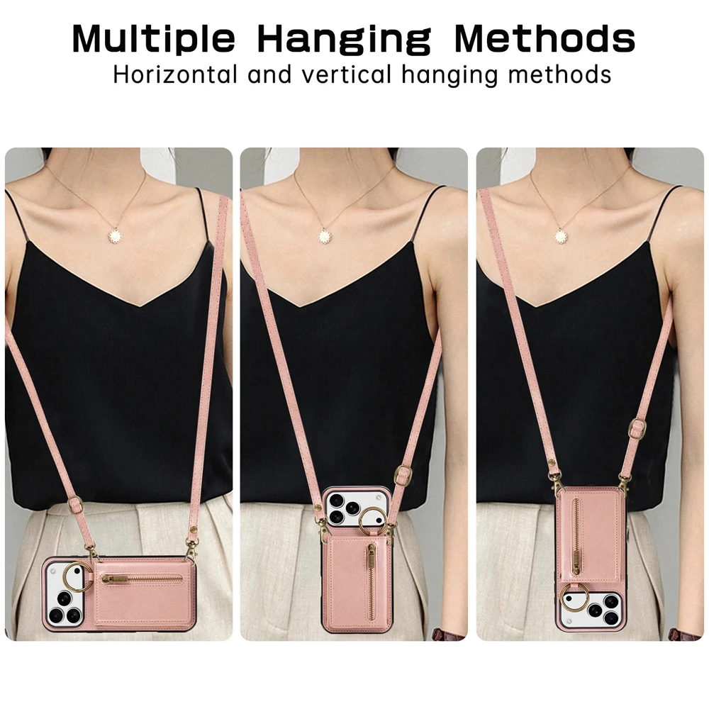 Elegant Crossbody Leather Purse with Wallet and Kickstand Functionality