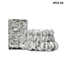 Luxurious Pure Mulberry Silk Hair Scrunchies Set - 3PCS, Elegant Minimalist Style, High - Quality Hair Bands - Size fits all (3PCS)