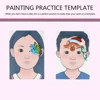 Painting practice Template Non toxic and washable Reusable Face Paint Exercise board for Body Art Painting Halloween Party 3