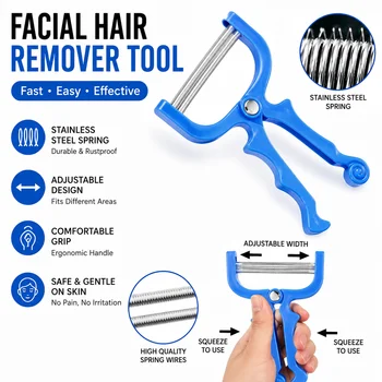Facial Care Hair Remover Safe Handheld Spring Roller Female Hair Mustache Hair Removal Beauty Cleaning Reusable Depilation Tool