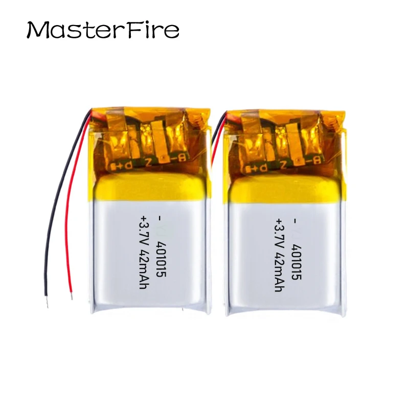 2-10 Stuks 401015 3.7V 42Mah Oplaadbare Lithium Polymeer Batterij Voor Bluetooth Headset Hoortoestel Borstkolf Selfie Stick Cel