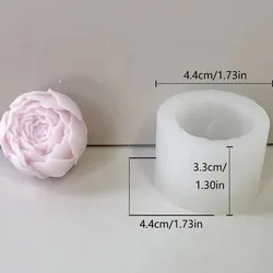 Rose with Buds Silicone Mold for Soap, Candle, and Gypsum Crafting (ZY - G - 100)