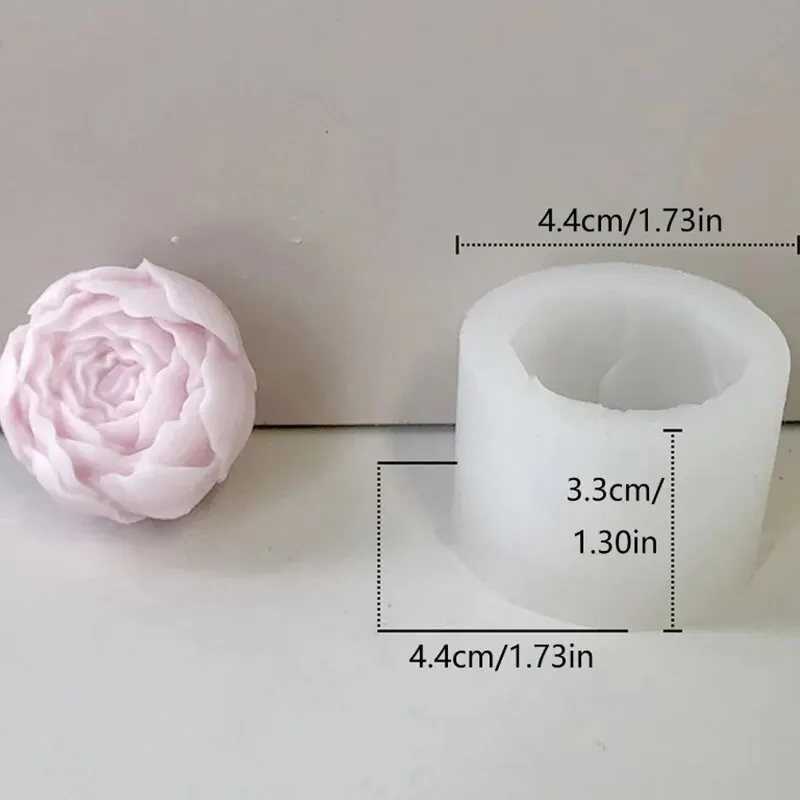 Rose with Buds, Silicone Mold, Flower Soap, Candle Fragrance, Gypsum Cake Mold