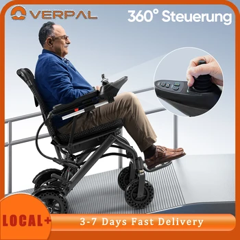 Sedie a rotelle leggere pieghevoli elettriche da 15 kg Potente doppio motore motorizzato per adulti e anziani