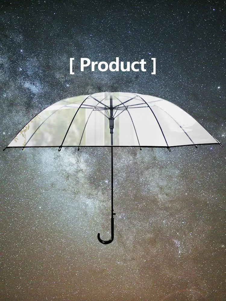 Stay dry and make a statement with our premium transparent umbrella featuring your custom printed logo or image 2 S351d448f79b747789716722b70902de8f