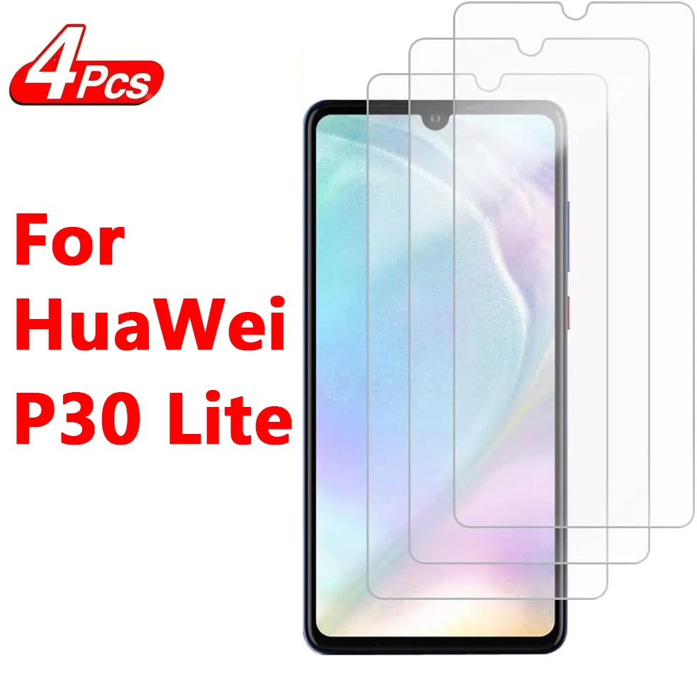 Confezione da 3 pellicole protettive progettate per Huawei (P30 Lite) in vetro temperato con sostituzione a vita