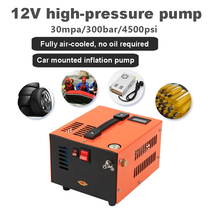 Compressore D'Aria PCP Ad Alta Pressione 300W – 30 Mpa (4500 PSI) Con Raffreddamento E Spegnimento Automatico, Per Immersioni E Gonfiaggio