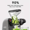 SiFENE Cold Press Juicer - Slow Masticating, High Yield for Fruits & Veggies, Dual-Mouth, Anti-Clog, Easy Clean, BPA-Free, Gray 3