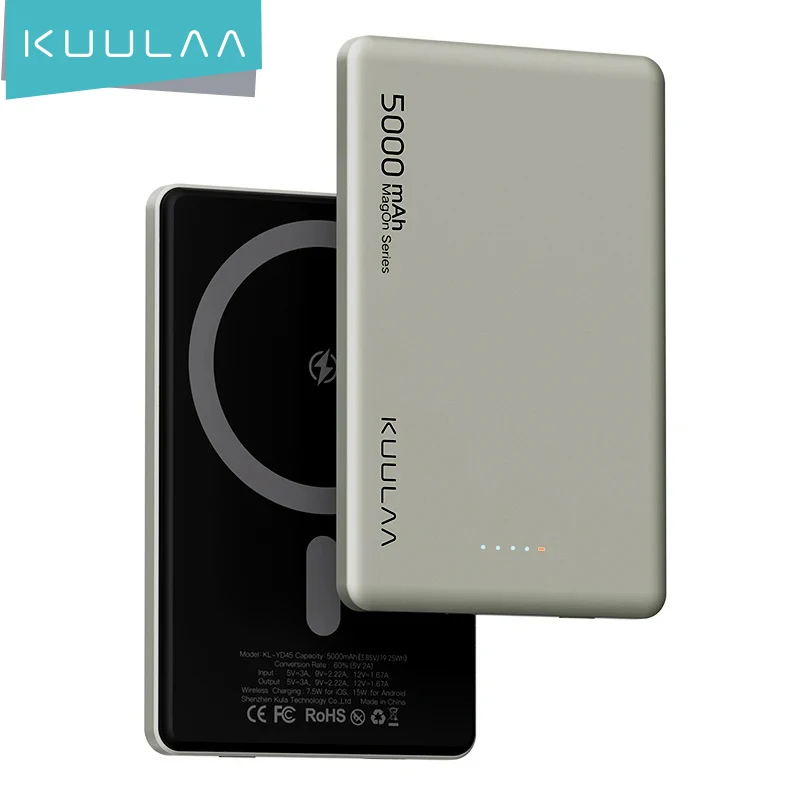 Kuulaa Mag-Safe Power Bank 10000mAh, 20W Ultra Slim Portable
