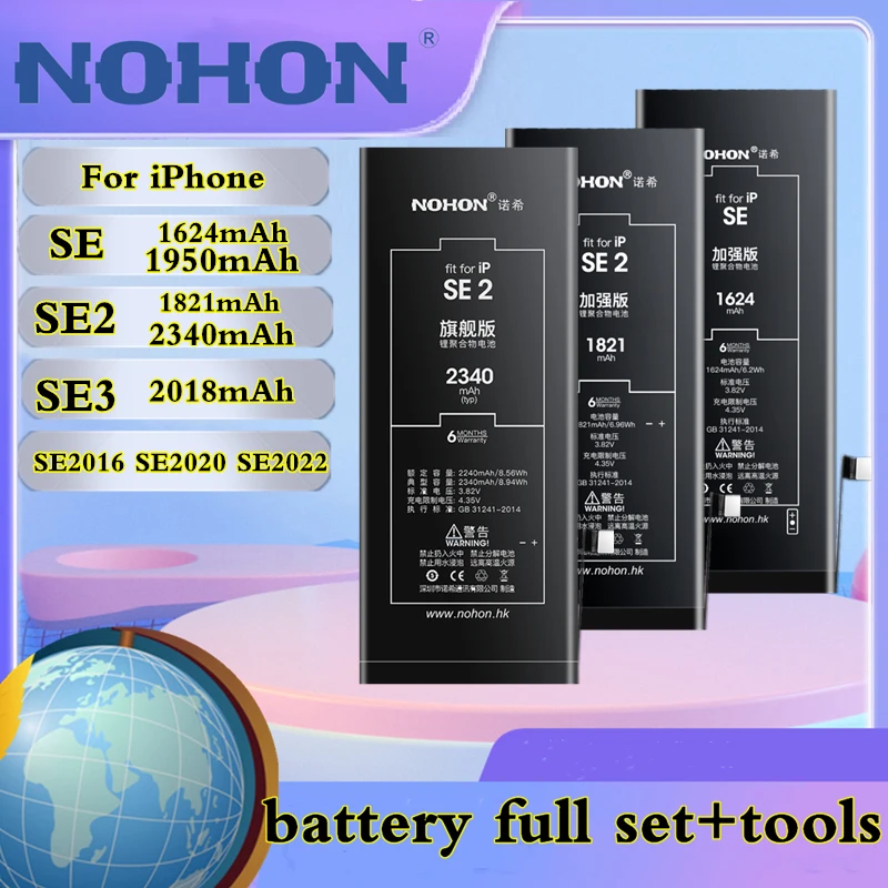 NOHON-Battery-For-iPhone-SE-SE2-SE3-battery-full-set-for-iphone-SE ...