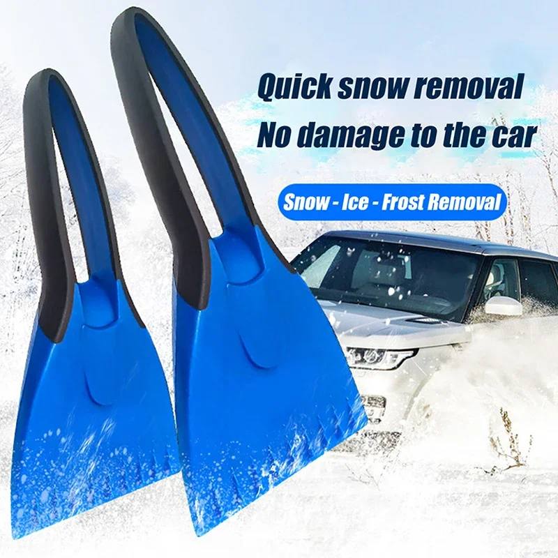 Portable Car Ice Scrapers Winter Car Windshield Snow Brush Soft Non-slip Handle Ice Scraper Snow Shovel Removal Accessories