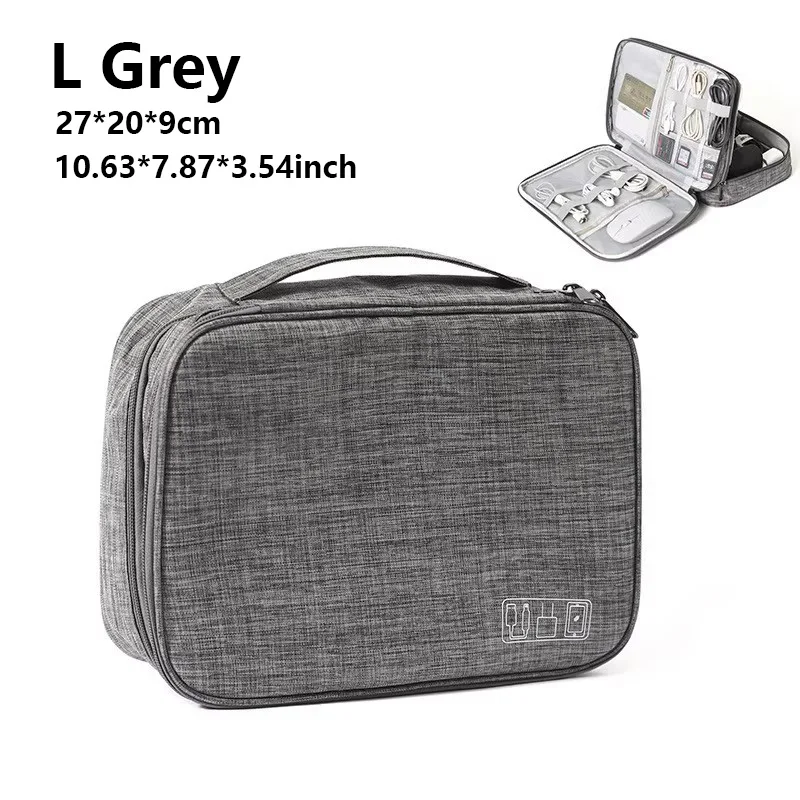 Waterproof Portable Travel Cable and Electronics Organizer Bag