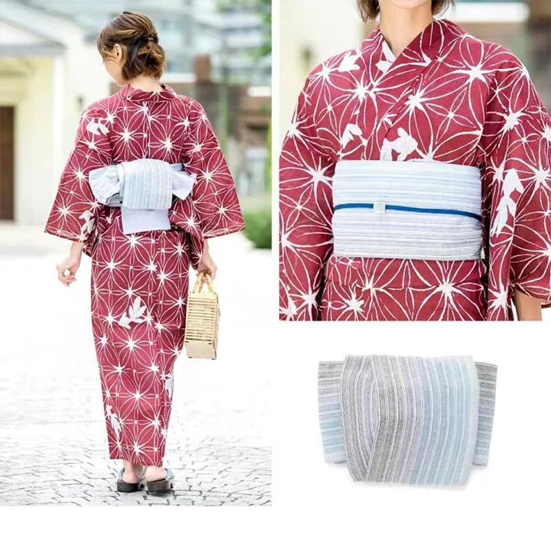 Japanischer traditioneller Kleider gürtel Kimono Yukata Obi Gürtel Stoff breiter Hüftgurt selbst binden Verband Kleid Gürtel Kimono Zubehör