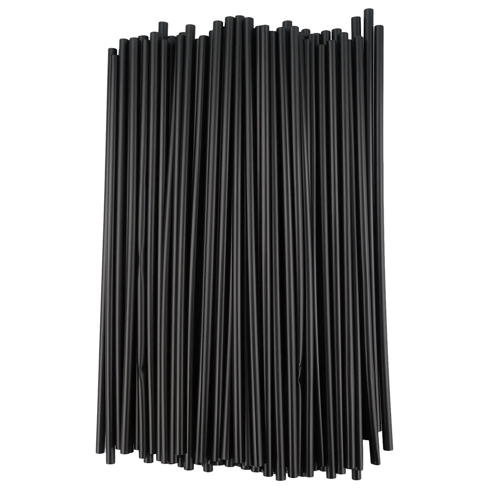 100pcs Drinking Straws Plastic Tubes 260x6mm Black Bubble Tea Straw For Coffee Shop Engagement Party Celebration DIY-Supplies