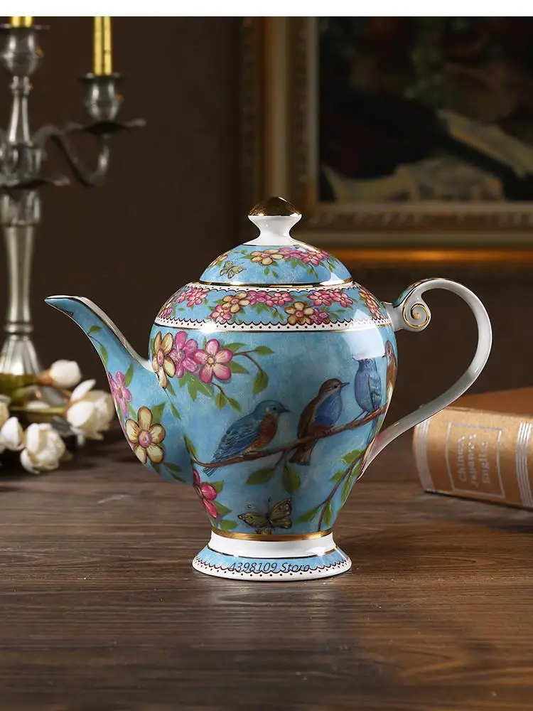 

European Ceramic Tea Set Coffee Pot Chinese Teapot British High-grade Porcelain Teapot Tea Set Afternoon Tea Flower Teapot