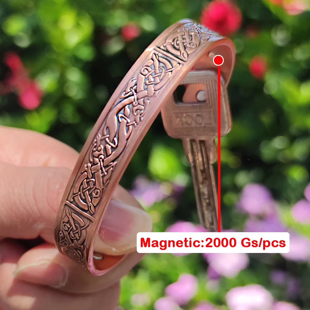 Bracciale Antidolorifico Magneti Bracciale Magnetico In Rame Con 6 Magneti - Per Sollievo Da Dolori Articolari, Reumatismi E Artrosi Cinture Rosse